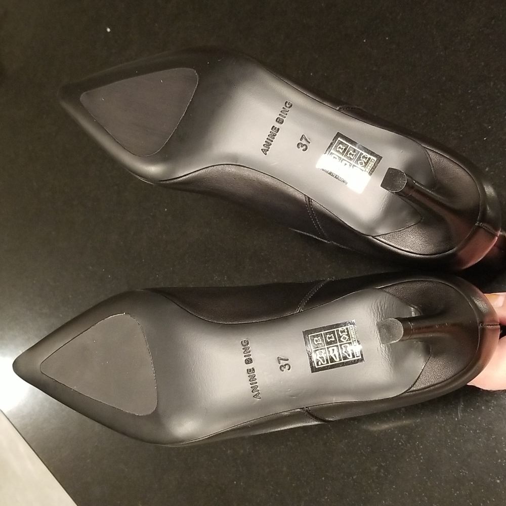 💕ANINE BING💕 Stevie Boots ~ Black Leather 37 New Without Box - Picture 16 of 16
